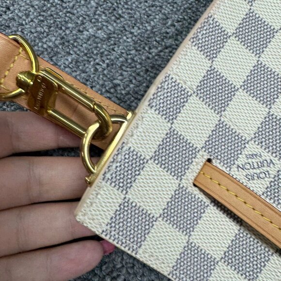 Louis Vuitton Girolata White Damier Azur Canvas Satchel Bag fbcco1325-102125 - Picture 7 of 16